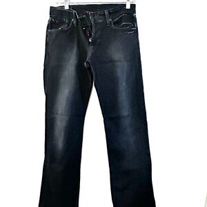 Lucky Brand Jeans Women 4 Blue Denim Made in USA Gene Montesano tall 33" inseam